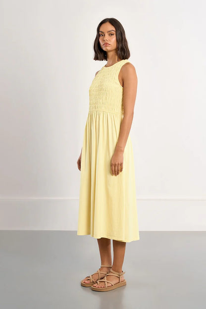 Smocked Top Midi Dress