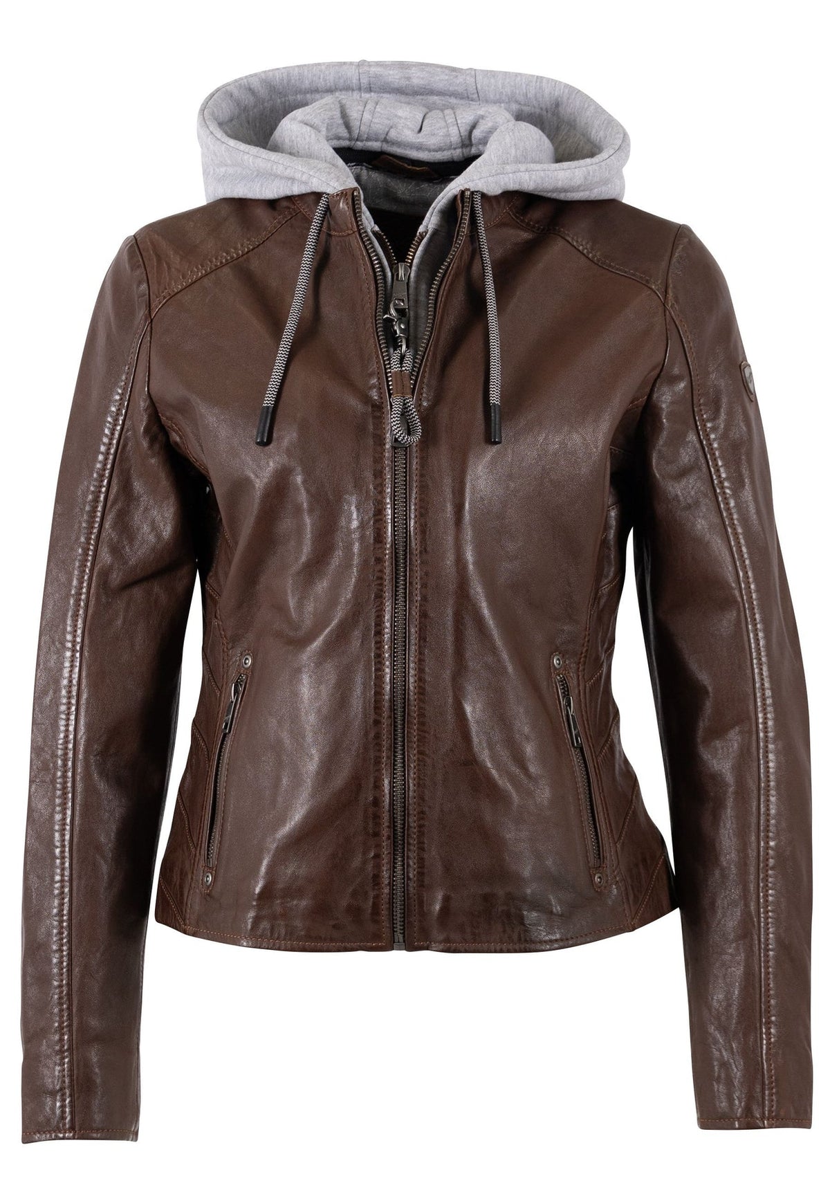 Alva Leather Jacket in Mahogany