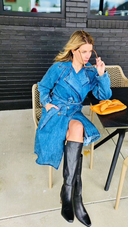 Carmelina Denim Trench Coat