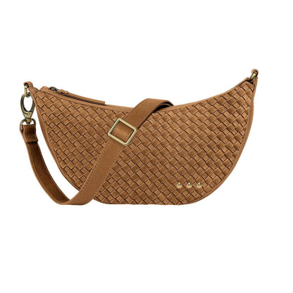 Paige Structured Suede Woven Crossbody