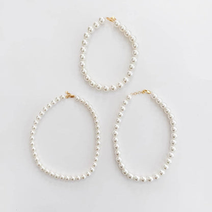 Chunky Three Piece Pearl Necklace