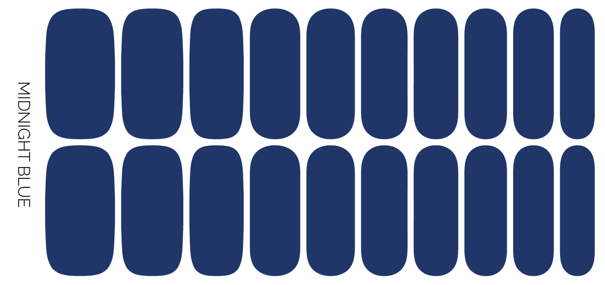 Midnight Blue | Dark Winter Blue Pearl Finish Nail Wraps