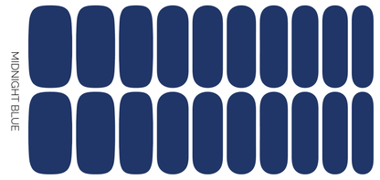 Midnight Blue | Dark Winter Blue Pearl Finish Nail Wraps