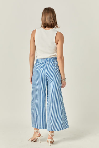 Stripe Wide Leg Pants