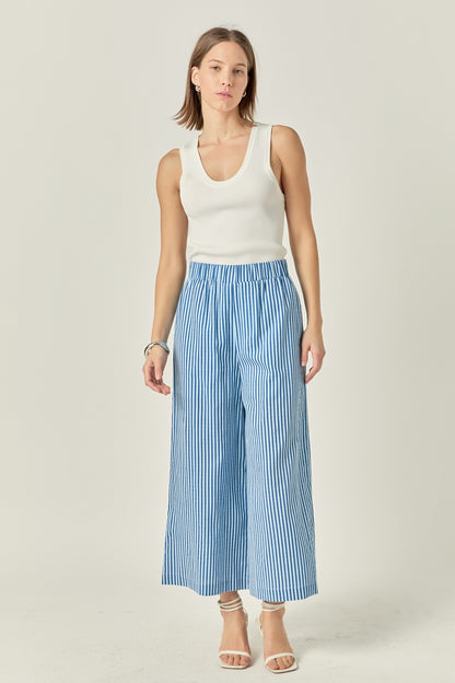 Stripe Wide Leg Pants