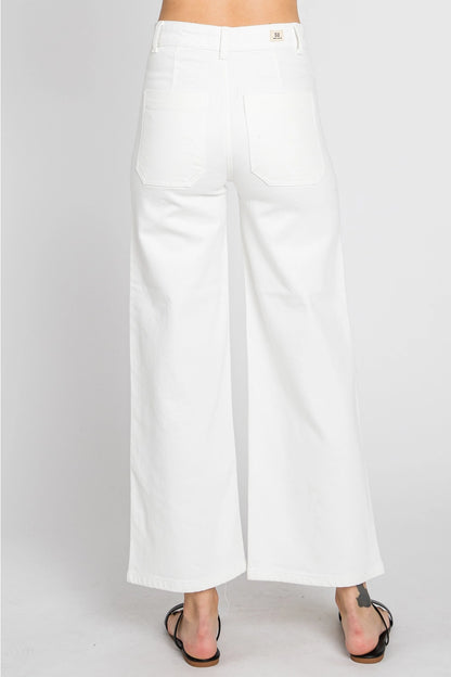 A-Line Patch Pocket Wide Leg Pant