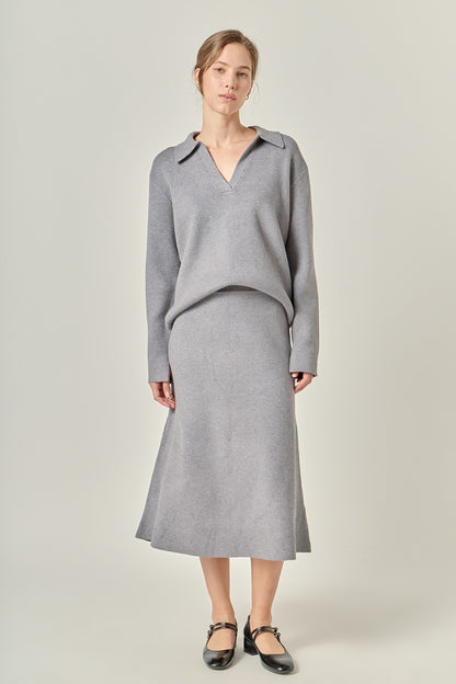 Knit Midi Skirt