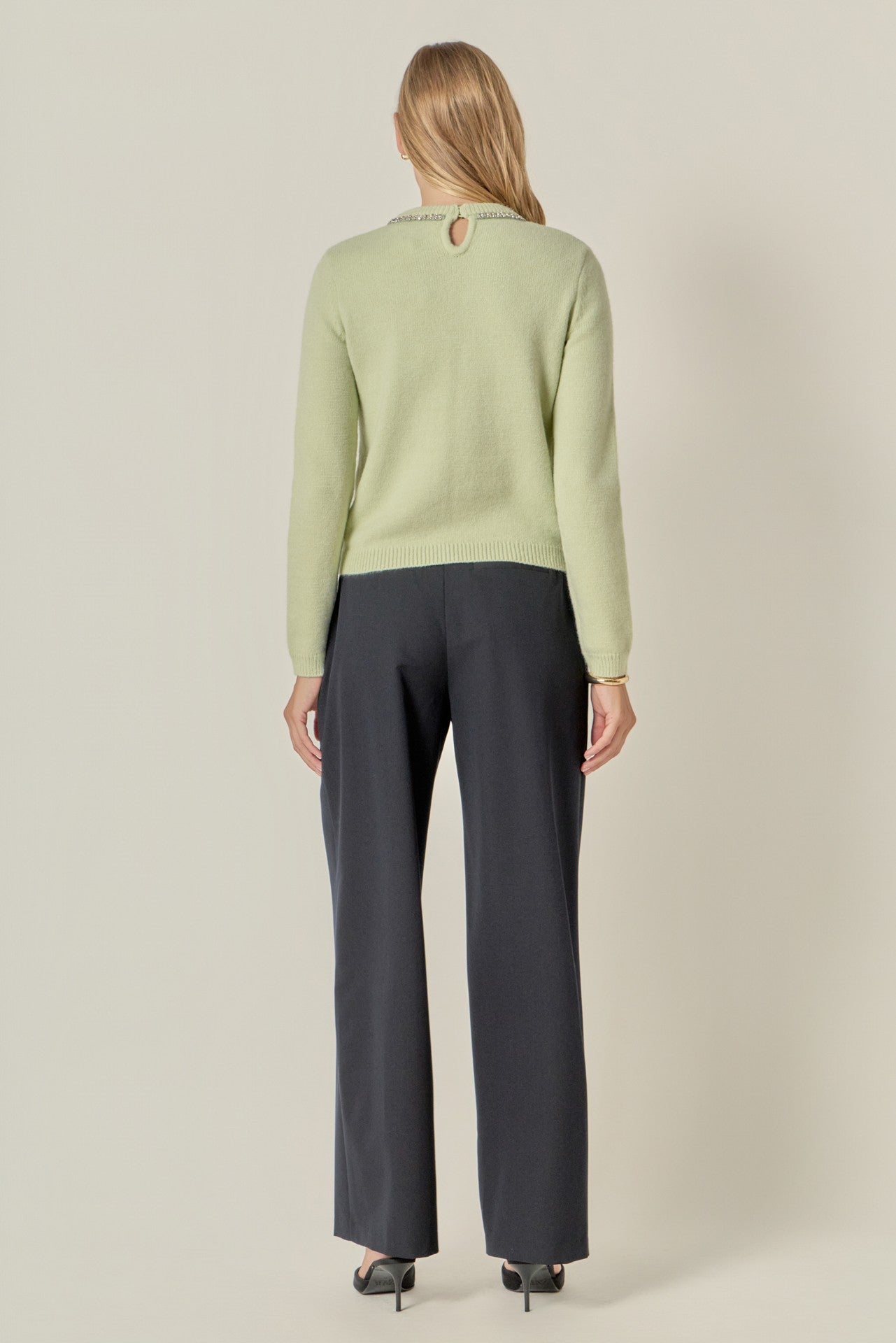 Rhinestone Bow Sweater