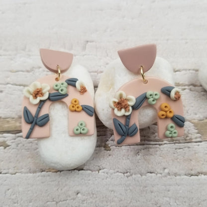 Floral Clay Earrings