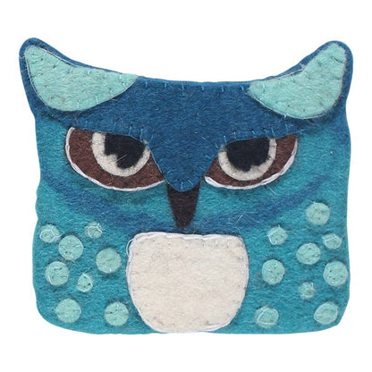 Owl Wool Felt Coin Purse