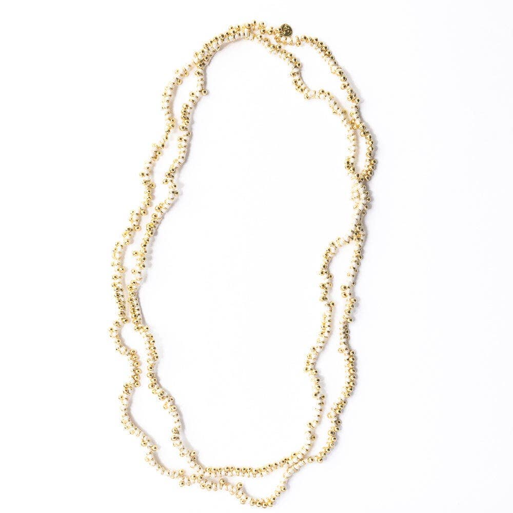 Rosemary Thread With Brass Extra Long Necklace