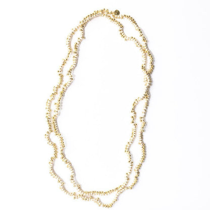 Rosemary Thread With Brass Extra Long Necklace