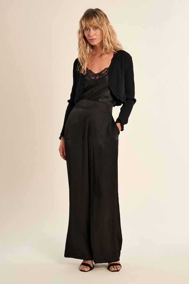 Cropped Open Cardigan