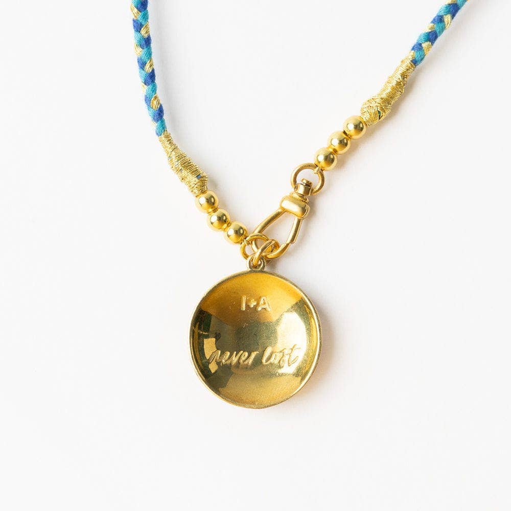 Maria Braided Necklace With Enamel Pendant