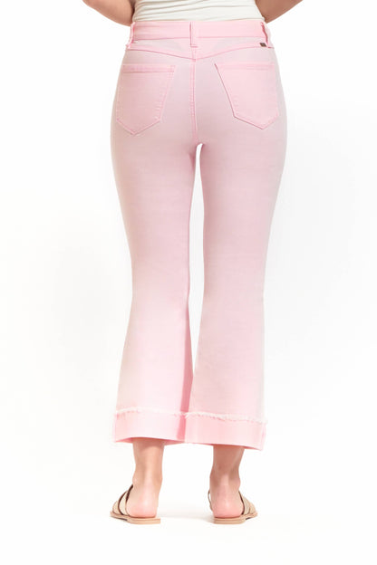 Luxe Cuffed Demi Boot Jeans in Pink