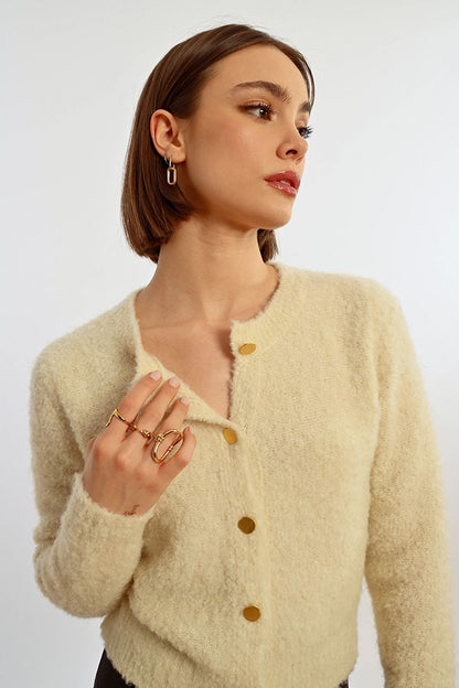 Boucle Knit Cardigan