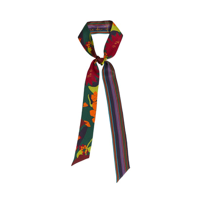 Frida's Garden Silk Skinny Scarf