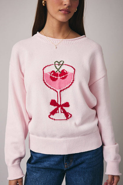 Heart Martini Graphic Sweater