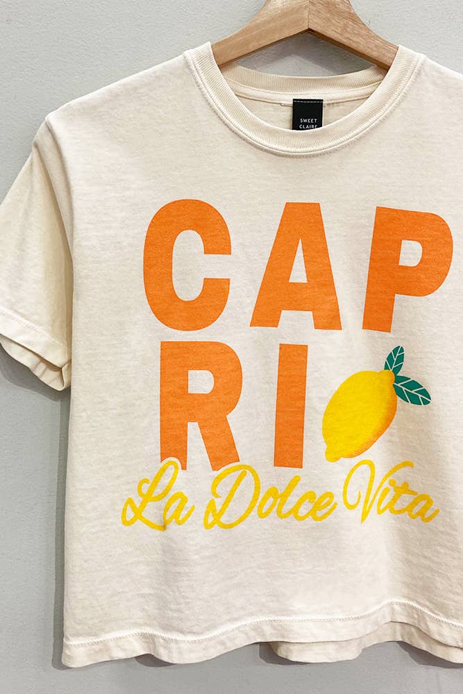 Capri Cropped Washed Tee