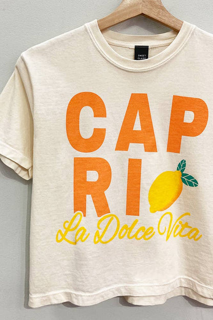 Capri Cropped Washed Tee
