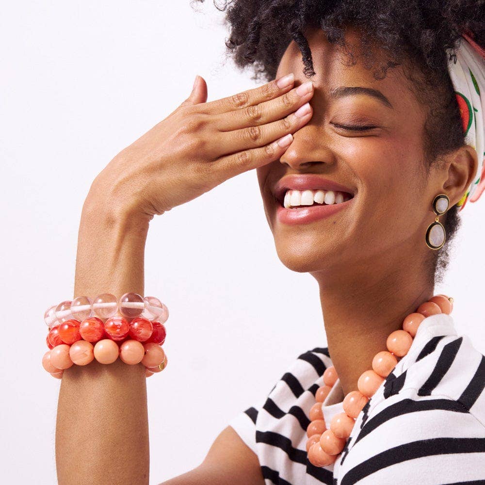 Cece Large Resin Bead Bracelet