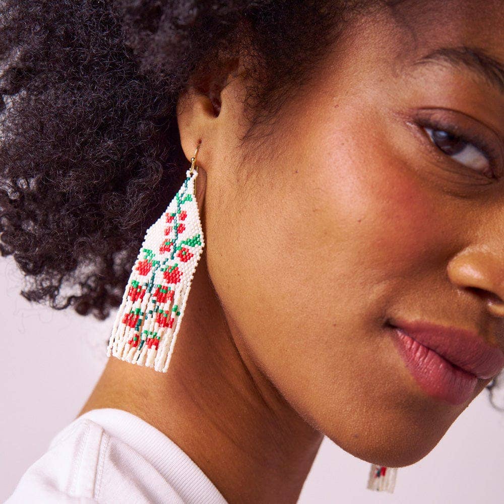 Delilah Beaded Fringe Earrings