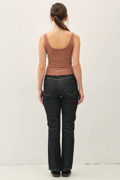 Double Lined Scoop Neck Tank