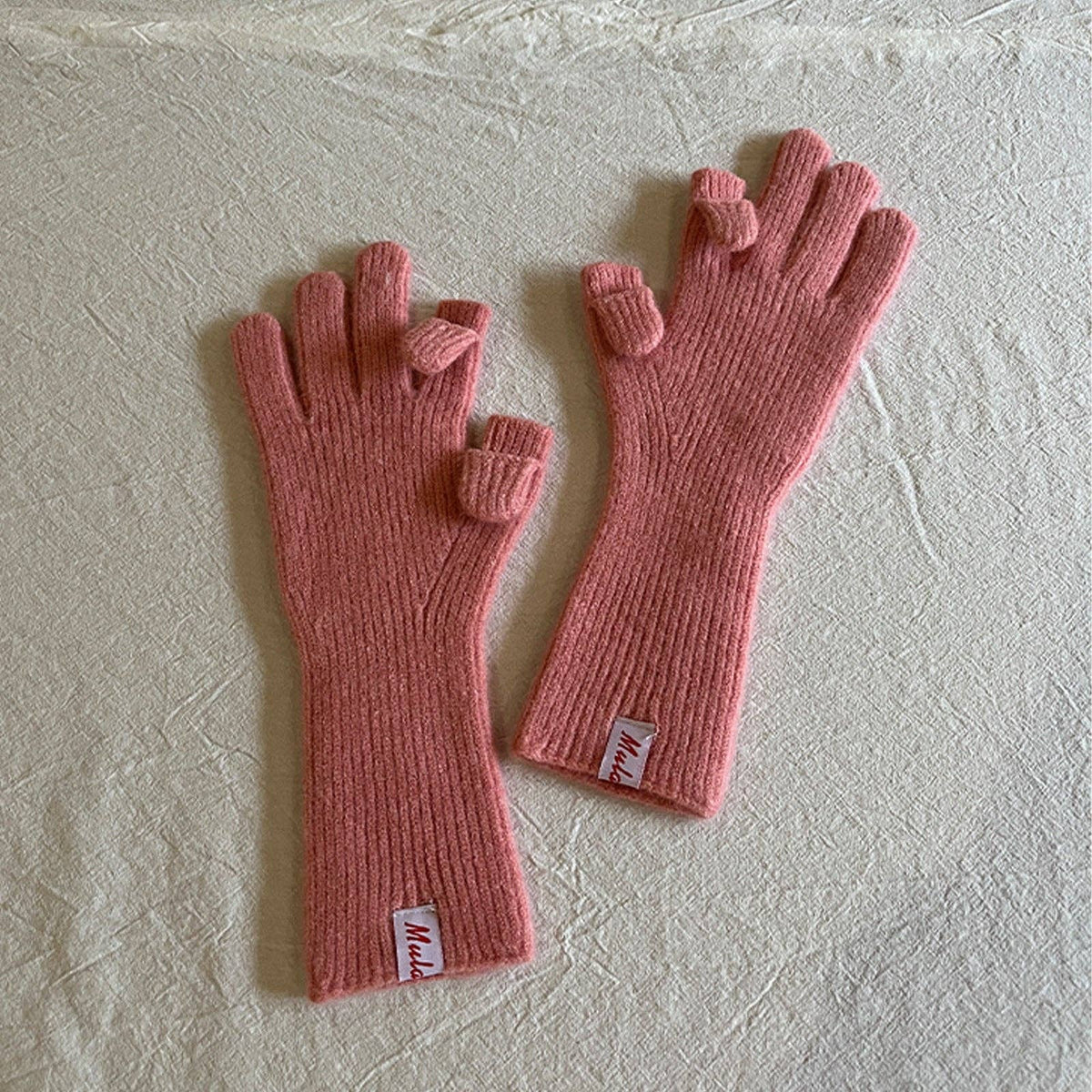 Knitted Wool Fingerless Gloves
