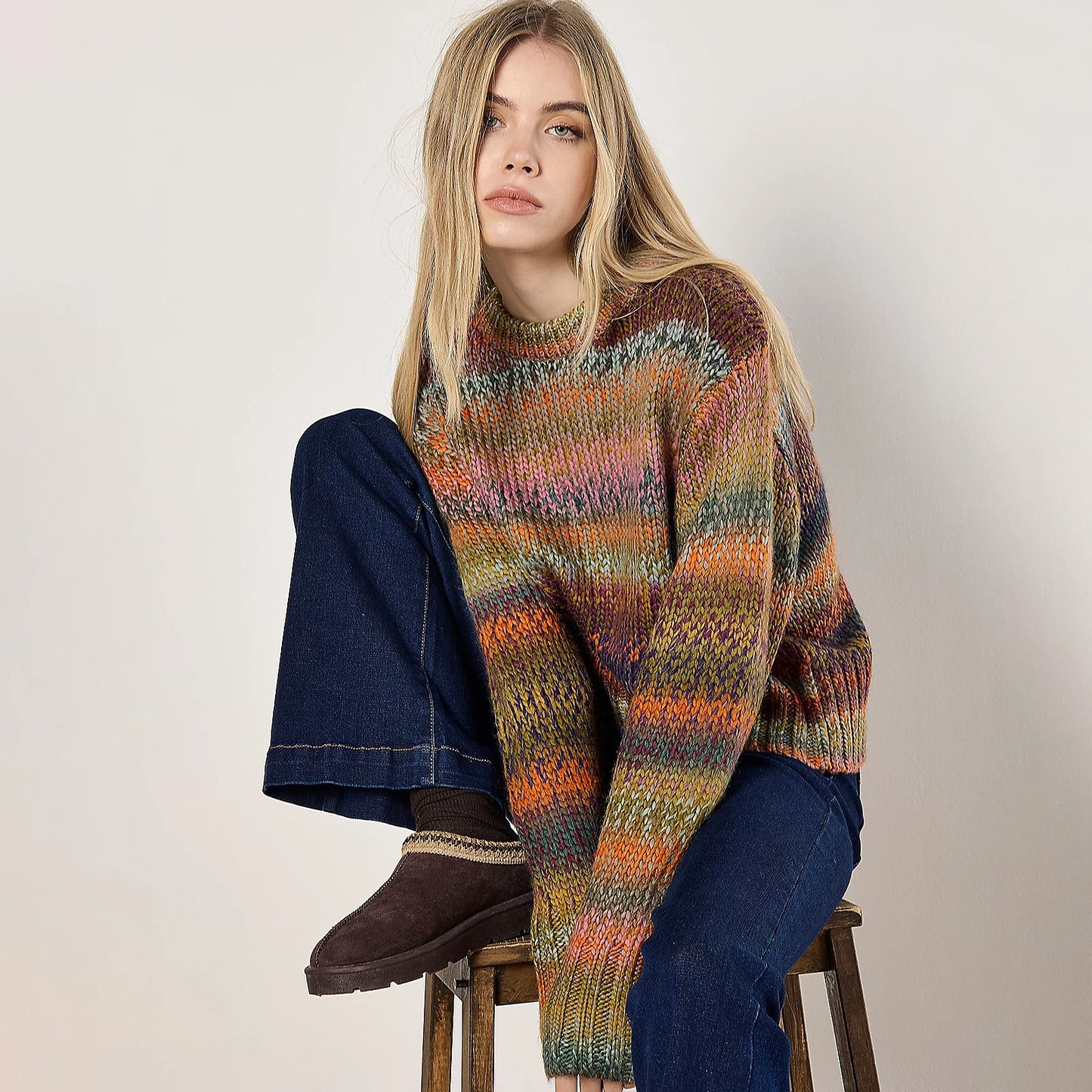 Chunky Multi-color Sweater