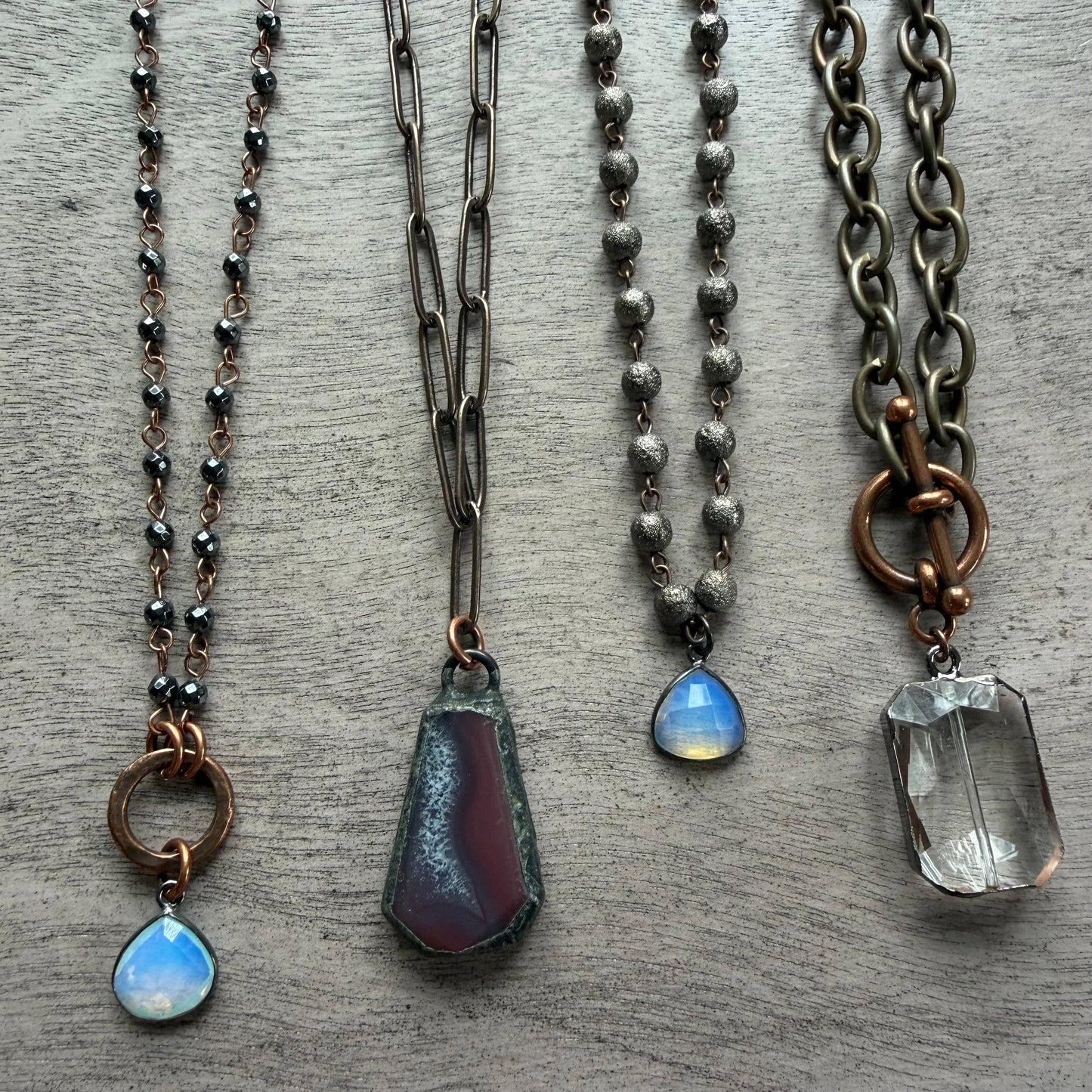 Copper Crowd 2 Necklaces