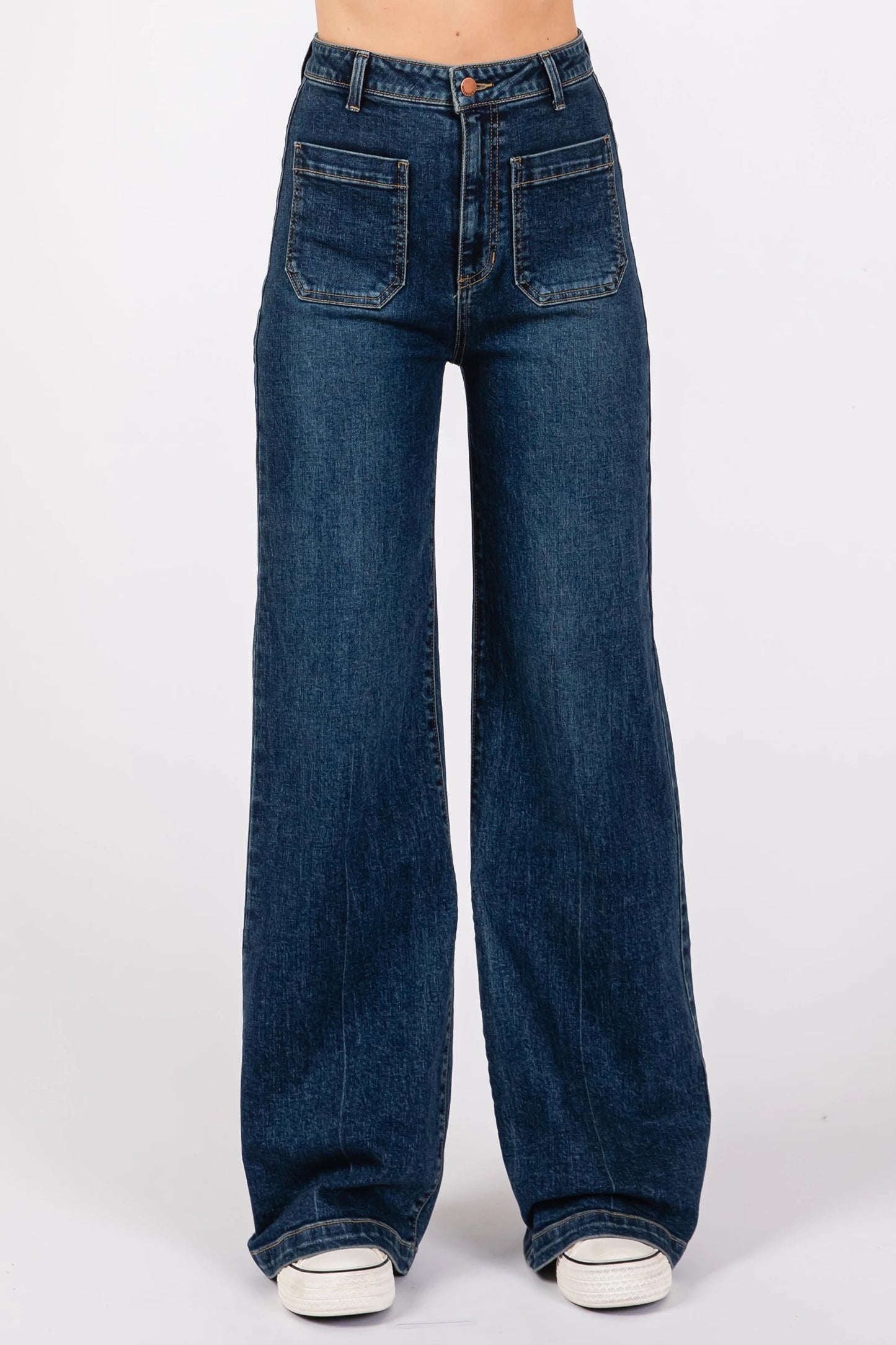 LTJ Bianca High Rise Patch Pocket Wide Leg Jean