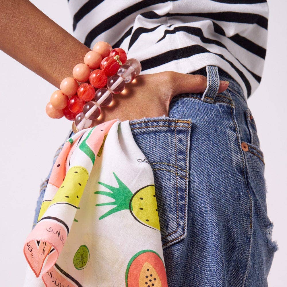 Cece Large Resin Bead Bracelet