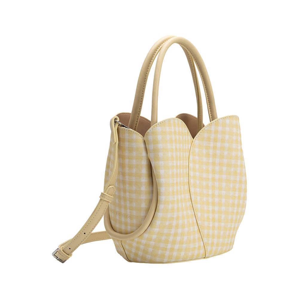 Gingham Tulip Top Handle
