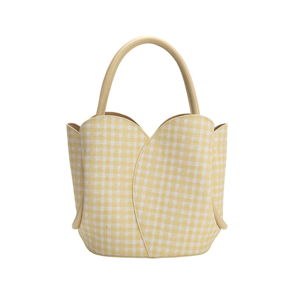 Gingham Tulip Top Handle