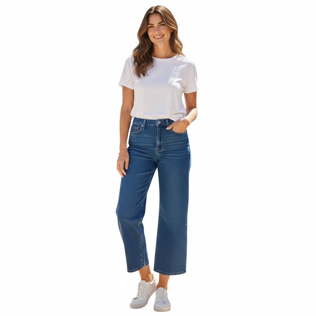 Better Butter Wide Leg Cropped Jean in Radley
