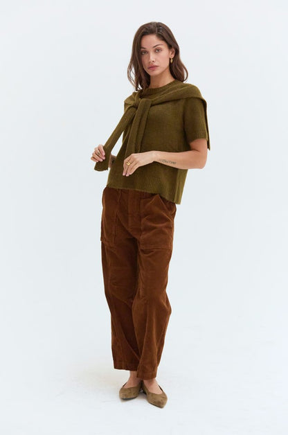Remi Faux-Layered Knit Sweater