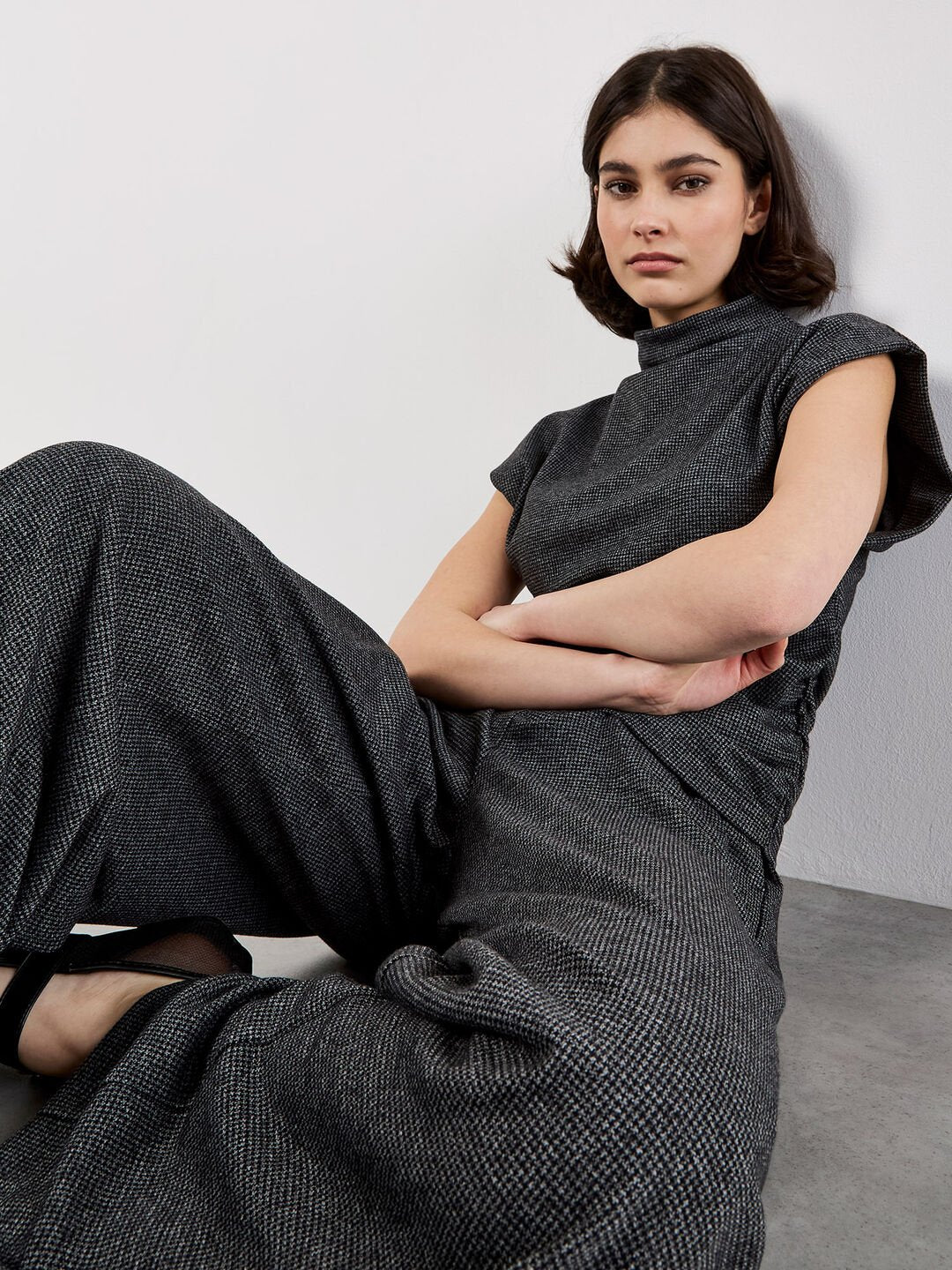 Dogtooth Print Lounge Pants