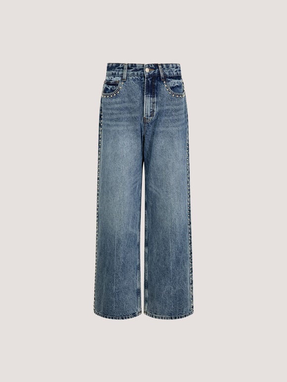 Stud Wide Leg Jean