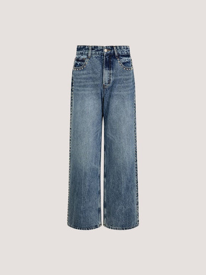 Stud Wide Leg Jean