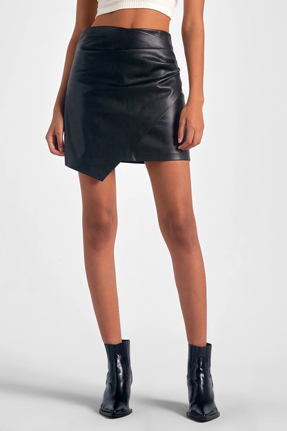 Faux Leather Mini Skirt