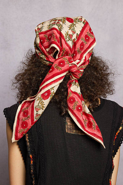 Floral Patterned Multi Style Wrap Scarf