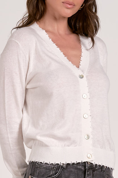 Distressed Edge Cardigan