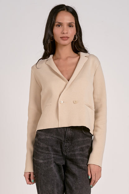 Rocky Cropped Knit Blazer