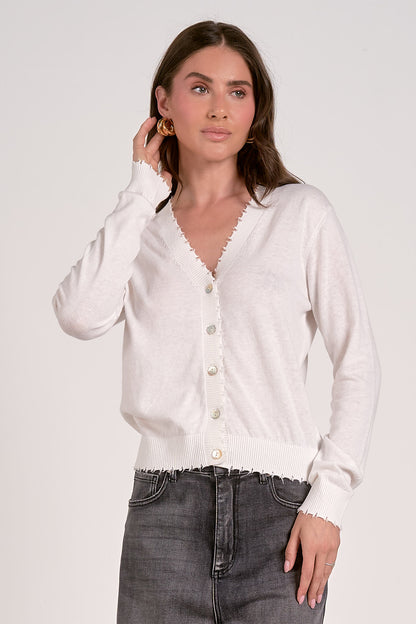 Distressed Edge Cardigan