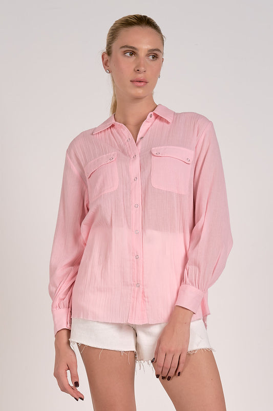 Light Pink Gauze Shirt