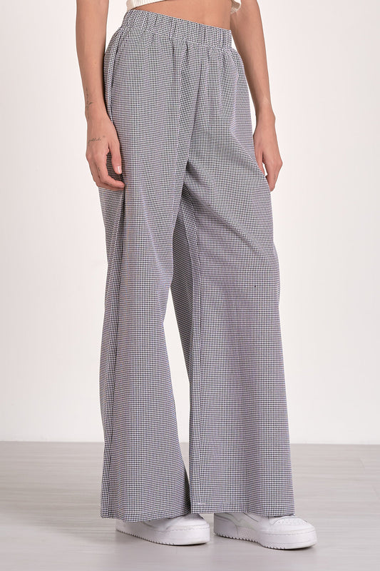 Gingham Wide Leg Pants