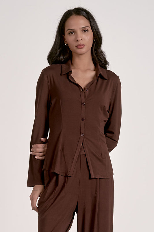 Button Down Lounge Shirt