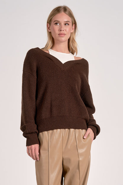 Layered Look Sweater