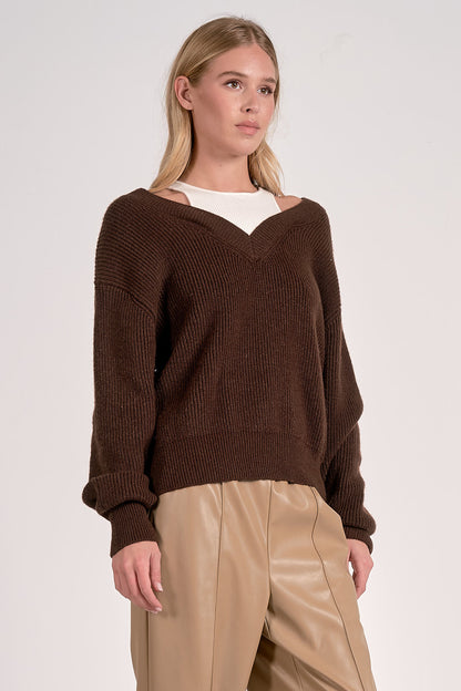 Layered Look Sweater