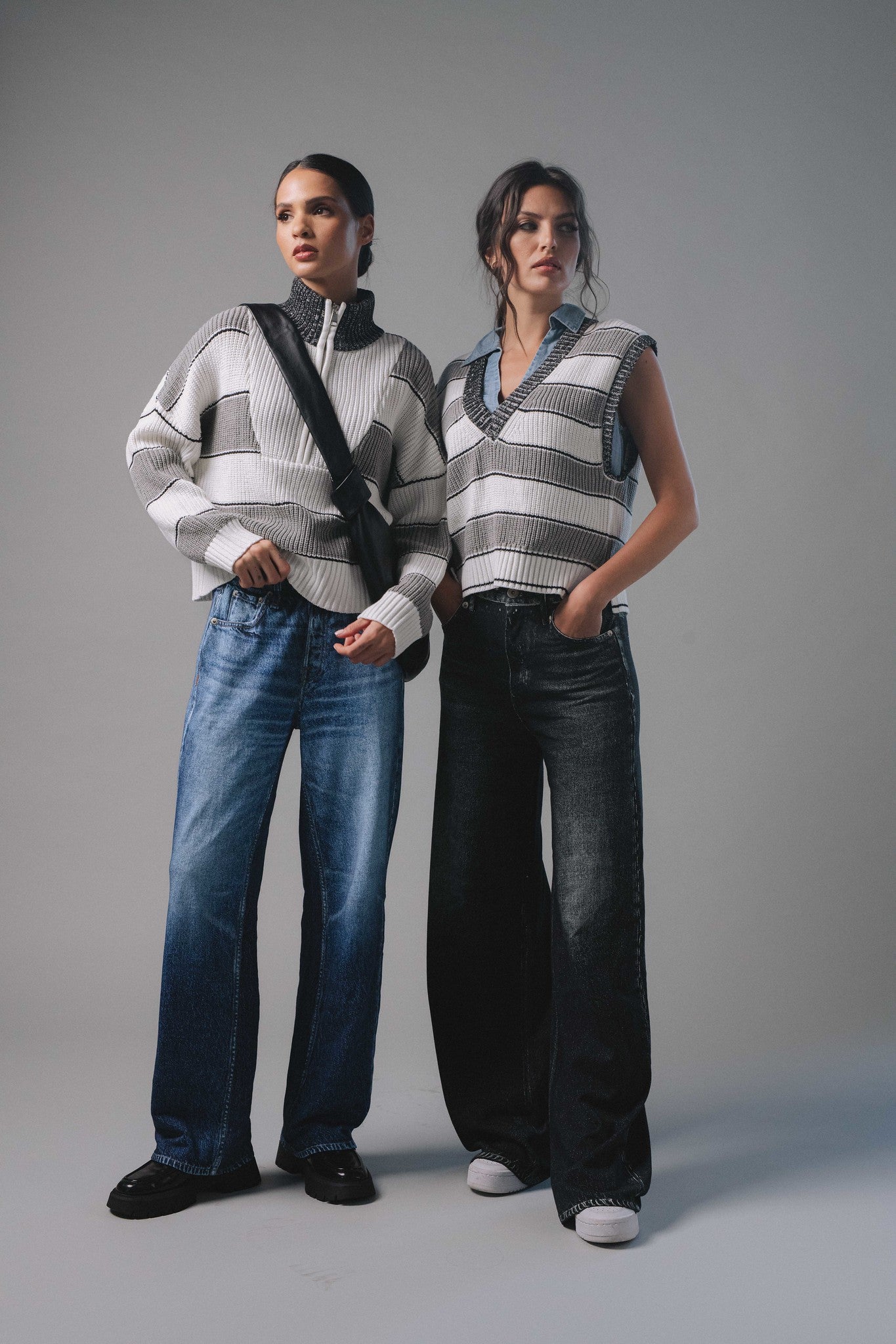 Stripe V-Neck Sweater Vest